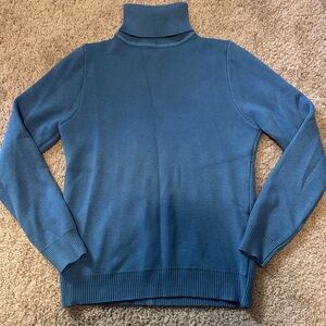 Women's Blue Turtleneck Sweater